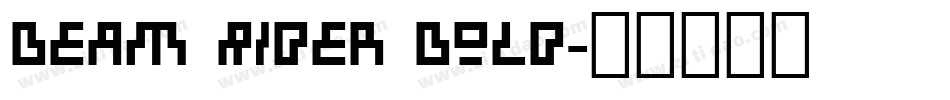 Beam Rider Bold字体转换